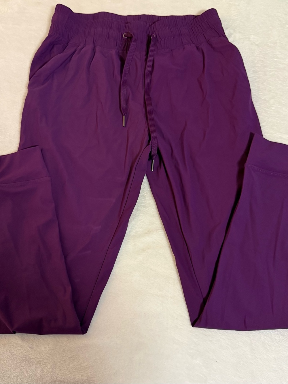 Purple Women's Medium Drawstring Barbell Jogger Pants